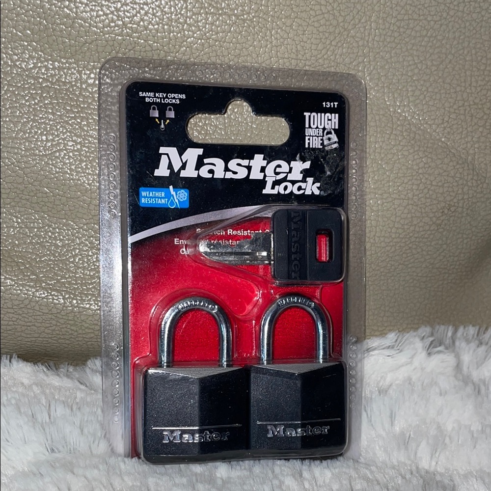 NIB Master Lock Black Padlocks Set.
